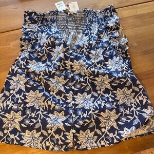 Floral Blue Women's Top